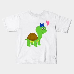 Turtle Love Girl Kids T-Shirt